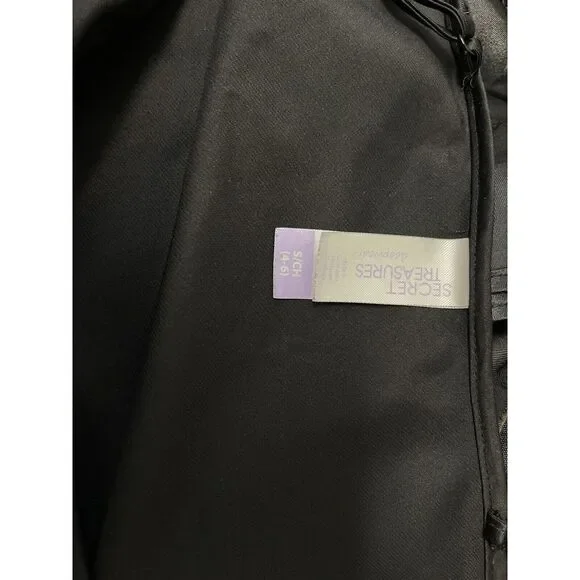 Secret Treasures Women's S Black Satin Lace Detail Slip dress Nightgown - Picture 5 of 5